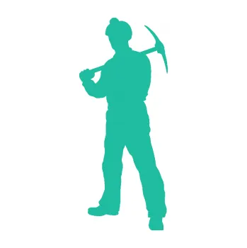 Samolepící dekorace Horník 001 levá (25 - tyrkysová) SAMOLEPKA NA AUTO, NÁLEPKA, FÓLIE, POLEP, TUNING, VLASTNÍ TEXT, TISK, AUTOSAMOLEPKY.cz, POLEPY, OBRÁZEK, LOGO, 3D STICKERS