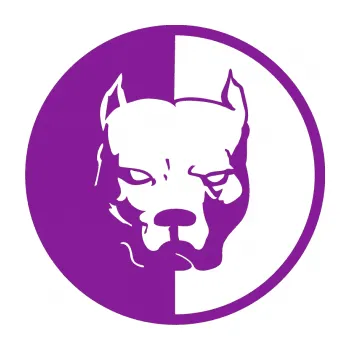 Polep vozidla SAMOLEPKA Pitbull 001 kruh levá (14 - fialová) NA AUTO, NÁLEPKA, FÓLIE, POLEP, TUNING, VLASTNÍ TEXT, TISK, AUTOSAMOLEPKY.cz, POLEPY, OBRÁZEK, LOGO, SAMOLEPKY