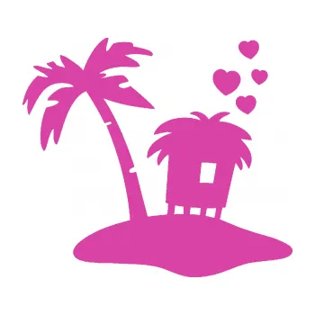 Samolepící dekorace Ostrov 001 levá (16 - růžová) SAMOLEPKA NA AUTO, NÁLEPKA, FÓLIE, POLEP, TUNING, VLASTNÍ TEXT, TISK, AUTOSAMOLEPKY.cz, POLEPY, OBRÁZEK, LOGO, 3D STICKERS