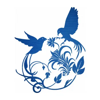 Samolepící dekorace SAMOLEPKA Květina dekor 006 pravá ptáčci (65 - škrábaný kov modrý) NA AUTO, NÁLEPKA, FÓLIE, POLEP, TUNING, VLASTNÍ TEXT, TISK, AUTOSAMOLEPKY.cz, POLEPY, OBRÁZEK, LOGO, SAMOLEPKY