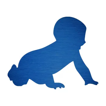 samolepka Dítě v autě 025 pravá miminko silueta (65 - škrábaný kov modrý) SAMOLEPKA NA AUTO, NÁLEPKA, FÓLIE, POLEP, TUNING, VLASTNÍ TEXT, TISK, AUTOSAMOLEPKY.cz, POLEPY, OBRÁZEK, LOGO, 3D STICKERS