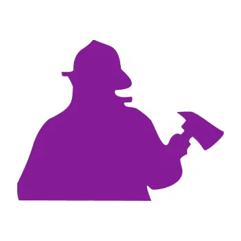 Samolepící dekorace Hasič 004 pravá (14 - fialová) SAMOLEPKA NA AUTO, NÁLEPKA, FÓLIE, POLEP, TUNING, VLASTNÍ TEXT, TISK, AUTOSAMOLEPKY.cz, POLEPY, OBRÁZEK, LOGO, 3D STICKERS