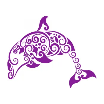 Samolepící dekorace Interiér 015 levá delfín (14 - fialová) SAMOLEPKA NA AUTO, NÁLEPKA, FÓLIE, POLEP, TUNING, VLASTNÍ TEXT, TISK, AUTOSAMOLEPKY.cz, POLEPY, OBRÁZEK, LOGO, 3D STICKERS