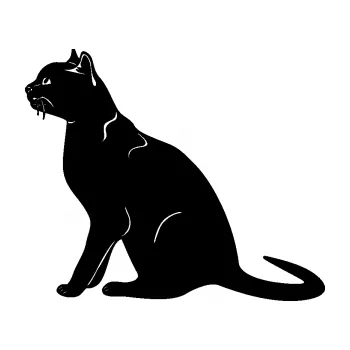 Samolepící dekorace SAMOLEPKA Kočka 021 levá (01 - černá) NA AUTO, NÁLEPKA, FÓLIE, POLEP, TUNING, VLASTNÍ TEXT, TISK, AUTOSAMOLEPKY.cz, POLEPY, OBRÁZEK, LOGO, SAMOLEPKY