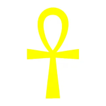 samolepka Nilský kříž Ankh (05 - žlutá citron) SAMOLEPKA NA AUTO, NÁLEPKA, FÓLIE, POLEP, TUNING, VLASTNÍ TEXT, TISK, AUTOSAMOLEPKY.cz, POLEPY, OBRÁZEK, LOGO, 3D STICKERS