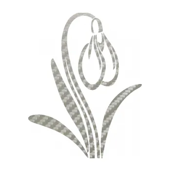 Samolepící dekorace SAMOLEPKA Květina dekor 021 pravá sněženka (52 - 3D karbon stříbrný) NA AUTO, NÁLEPKA, FÓLIE, POLEP, TUNING, VLASTNÍ TEXT, TISK, AUTOSAMOLEPKY.cz, POLEPY, OBRÁZEK, LOGO, SAMOLEPKY