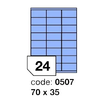 Samolepící etiketa Samolepící etikety Rayfilm Office 70x35 mm 100 archů, matně modrá, R0123.0507