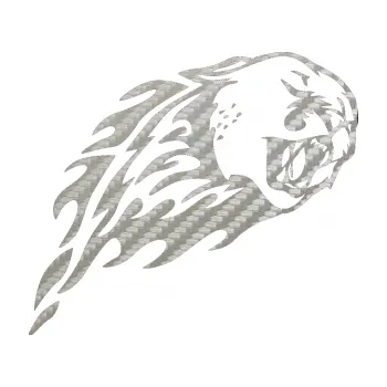 Samolepicí dekorace na vozidlo Animal flames 083 pravá puma (52 - 3D karbon stříbrný) SAMOLEPKA NA AUTO, NÁLEPKA, FÓLIE, POLEP, TUNING, VLASTNÍ TEXT, TISK, AUTOSAMOLEPKY.cz, POLEPY, OBRÁZEK, LOGO, 3D STICKERS