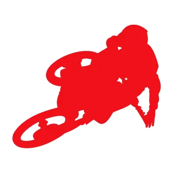 Samolepící dekorace SAMOLEPKA Motorka 026 levá motokros freestyle (10 - červená) NA AUTO, NÁLEPKA, FÓLIE, POLEP, TUNING, VLASTNÍ TEXT, TISK, AUTOSAMOLEPKY.cz, POLEPY, OBRÁZEK, LOGO, SAMOLEPKY