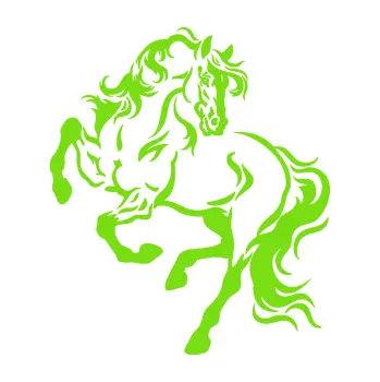 Samolepící dekorace Kůň 049 levá (04 - zelená kawasaki) SAMOLEPKA NA AUTO, NÁLEPKA, FÓLIE, POLEP, TUNING, VLASTNÍ TEXT, TISK, AUTOSAMOLEPKY.cz, POLEPY, OBRÁZEK, LOGO, 3D STICKERS