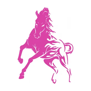 Samolepící dekorace Kůň 079 levá v plamenech (16 - růžová) SAMOLEPKA NA AUTO, NÁLEPKA, FÓLIE, POLEP, TUNING, VLASTNÍ TEXT, TISK, AUTOSAMOLEPKY.cz, POLEPY, OBRÁZEK, LOGO, 3D STICKERS