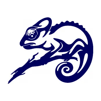 Samolepící dekorace SAMOLEPKA Chameleon 001 levá (23 - tmavě modrá) NA AUTO, NÁLEPKA, FÓLIE, POLEP, TUNING, VLASTNÍ TEXT, TISK, AUTOSAMOLEPKY.cz, POLEPY, OBRÁZEK, LOGO, SAMOLEPKY
