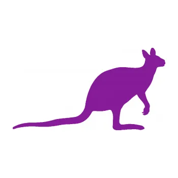 Samolepící dekorace SAMOLEPKA Klokan 003 pravá (14 - fialová) NA AUTO, NÁLEPKA, FÓLIE, POLEP, TUNING, VLASTNÍ TEXT, TISK, AUTOSAMOLEPKY.cz, POLEPY, OBRÁZEK, LOGO, SAMOLEPKY