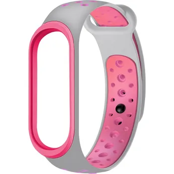 Příslušenství k fitness náramku Mi Band 3/4 sportovní silikonový náhradní náramek Nike Watch: 33 Šedá/Růžová