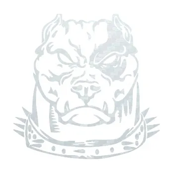 Polep vozidla SAMOLEPKA Pitbull hlava 005 levá (51 - 3D karbon bílý) NA AUTO, NÁLEPKA, FÓLIE, POLEP, TUNING, VLASTNÍ TEXT, TISK, AUTOSAMOLEPKY.cz, POLEPY, OBRÁZEK, LOGO, SAMOLEPKY