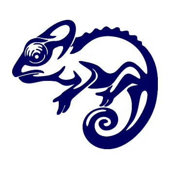 Samolepící dekorace Chameleon 002 levá (23 - tmavě modrá) SAMOLEPKA NA AUTO, NÁLEPKA, FÓLIE, POLEP, TUNING, VLASTNÍ TEXT, TISK, AUTOSAMOLEPKY.cz, POLEPY, OBRÁZEK, LOGO, 3D STICKERS