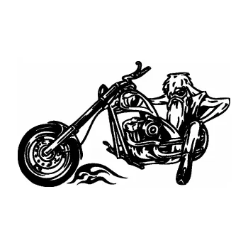 Samolepící dekorace SAMOLEPKA Harley 001 levá (01 - černá) NA AUTO, NÁLEPKA, FÓLIE, POLEP, TUNING, VLASTNÍ TEXT, TISK, AUTOSAMOLEPKY.cz, POLEPY, OBRÁZEK, LOGO, SAMOLEPKY