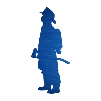 Samolepící dekorace SAMOLEPKA Hasič 002 levá (65 - škrábaný kov modrý) NA AUTO, NÁLEPKA, FÓLIE, POLEP, TUNING, VLASTNÍ TEXT, TISK, AUTOSAMOLEPKY.cz, POLEPY, OBRÁZEK, LOGO, SAMOLEPKY