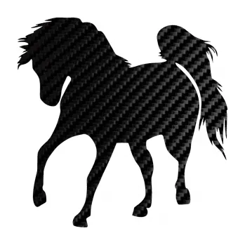 Samolepící dekorace SAMOLEPKA Kůň 032 levá (50 - 3D karbon černý) NA AUTO, NÁLEPKA, FÓLIE, POLEP, TUNING, VLASTNÍ TEXT, TISK, AUTOSAMOLEPKY.cz, POLEPY, OBRÁZEK, LOGO, SAMOLEPKY