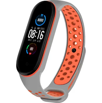 Chytré hodinky Fitness náramek M5 band se sportovním řemínkem Nike Watch: 30 Šedá/Oranžová