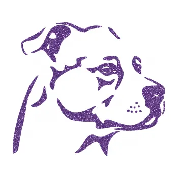 Polep vozidla Pes 134 pravá Stafordširský bulteriér (87 - Ultra Metalic fialová) SAMOLEPKA NA AUTO, NÁLEPKA, FÓLIE, POLEP, TUNING, VLASTNÍ TEXT, TISK, AUTOSAMOLEPKY.cz, POLEPY, OBRÁZEK, LOGO, 3D STICKERS