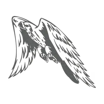 Samolepicí dekorace na vozidlo Predators 090 levá sokol (62 - škrábaný titan) SAMOLEPKA NA AUTO, NÁLEPKA, FÓLIE, POLEP, TUNING, VLASTNÍ TEXT, TISK, AUTOSAMOLEPKY.cz, POLEPY, OBRÁZEK, LOGO, 3D STICKERS