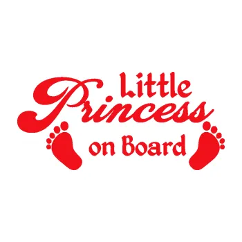Polep vozidla SAMOLEPKA Little princess on board 002 nápis s nožičkami (10 - červená) NA AUTO, NÁLEPKA, FÓLIE, POLEP, TUNING, VLASTNÍ TEXT, TISK, AUTOSAMOLEPKY.cz, POLEPY, OBRÁZEK, LOGO, SAMOLEPKY