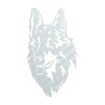 Polep vozidla SAMOLEPKA Pes 128 levá německý ovčák (51 - 3D karbon bílý) NA AUTO, NÁLEPKA, FÓLIE, POLEP, TUNING, VLASTNÍ TEXT, TISK, AUTOSAMOLEPKY.cz, POLEPY, OBRÁZEK, LOGO, SAMOLEPKY