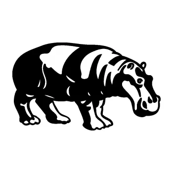 Samolepící dekorace SAMOLEPKA Hroch 003 pravá (01 - černá) NA AUTO, NÁLEPKA, FÓLIE, POLEP, TUNING, VLASTNÍ TEXT, TISK, AUTOSAMOLEPKY.cz, POLEPY, OBRÁZEK, LOGO, SAMOLEPKY