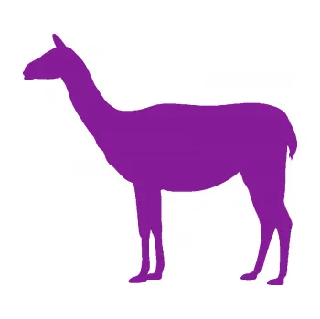 Samolepící dekorace Lama 001 levá (14 - fialová) SAMOLEPKA NA AUTO, NÁLEPKA, FÓLIE, POLEP, TUNING, VLASTNÍ TEXT, TISK, AUTOSAMOLEPKY.cz, POLEPY, OBRÁZEK, LOGO, 3D STICKERS