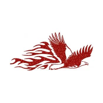 Samolepicí dekorace na vozidlo Animal flames 053 pravá orel (86 - Ultra Metalic červená) SAMOLEPKA NA AUTO, NÁLEPKA, FÓLIE, POLEP, TUNING, VLASTNÍ TEXT, TISK, AUTOSAMOLEPKY.cz, POLEPY, OBRÁZEK, LOGO, 3D STICKERS