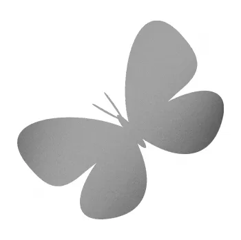 Samolepící dekorace Motýl 005 levá (42 - stříbrná metalíza) SAMOLEPKA NA AUTO, NÁLEPKA, FÓLIE, POLEP, TUNING, VLASTNÍ TEXT, TISK, AUTOSAMOLEPKY.cz, POLEPY, OBRÁZEK, LOGO, 3D STICKERS