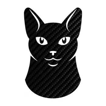 Samolepící dekorace SAMOLEPKA Kočka 005 levá (50 - 3D karbon černý) NA AUTO, NÁLEPKA, FÓLIE, POLEP, TUNING, VLASTNÍ TEXT, TISK, AUTOSAMOLEPKY.cz, POLEPY, OBRÁZEK, LOGO, SAMOLEPKY