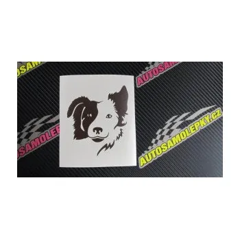 Polep vozidla SAMOLEPKA Pes 099 pravá Border kolie (10 - červená) NA AUTO, NÁLEPKA, FÓLIE, POLEP, TUNING, VLASTNÍ TEXT, TISK, AUTOSAMOLEPKY.cz, POLEPY, OBRÁZEK, LOGO, SAMOLEPKY
