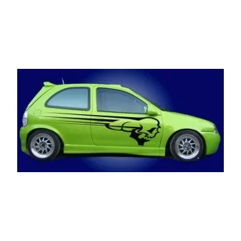 Samolepicí dekorace na vozidlo SAMOLEPKA Samolepka na bok 019 lebka (51 - 3D karbon bílý) NA AUTO, NÁLEPKA, FÓLIE, POLEP, TUNING, VLASTNÍ TEXT, TISK, AUTOSAMOLEPKY.cz, POLEPY, OBRÁZEK, LOGO, SAMOLEPKY