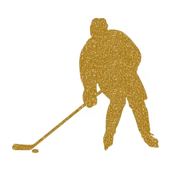 Samolepicí dekorace na vozidlo Hokejista 005 levá (92 - Ultra Metalic zlatá) SAMOLEPKA NA AUTO, NÁLEPKA, FÓLIE, POLEP, TUNING, VLASTNÍ TEXT, TISK, AUTOSAMOLEPKY.cz, POLEPY, OBRÁZEK, LOGO, 3D STICKERS