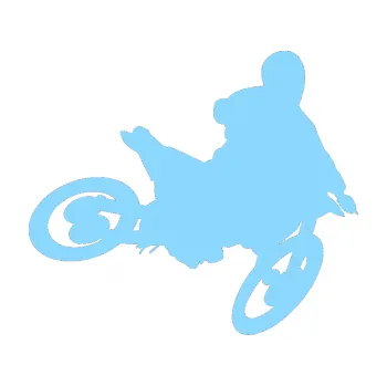 Samolepící dekorace Motorka 034 pravá motokros (03 - světle modrá) SAMOLEPKA NA AUTO, NÁLEPKA, FÓLIE, POLEP, TUNING, VLASTNÍ TEXT, TISK, AUTOSAMOLEPKY.cz, POLEPY, OBRÁZEK, LOGO, 3D STICKERS