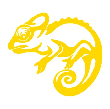 Samolepící dekorace Chameleon 002 levá (13 - jasně žlutá) SAMOLEPKA NA AUTO, NÁLEPKA, FÓLIE, POLEP, TUNING, VLASTNÍ TEXT, TISK, AUTOSAMOLEPKY.cz, POLEPY, OBRÁZEK, LOGO, 3D STICKERS