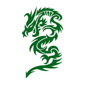 Samolepicí dekorace na vozidlo Dragon 022 levá (20 - tmavě zelená) SAMOLEPKA NA AUTO, NÁLEPKA, FÓLIE, POLEP, TUNING, VLASTNÍ TEXT, TISK, AUTOSAMOLEPKY.cz, POLEPY, OBRÁZEK, LOGO, 3D STICKERS