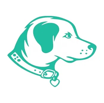 Polep vozidla Pes 058 pravá (25 - tyrkysová) SAMOLEPKA NA AUTO, NÁLEPKA, FÓLIE, POLEP, TUNING, VLASTNÍ TEXT, TISK, AUTOSAMOLEPKY.cz, POLEPY, OBRÁZEK, LOGO, 3D STICKERS