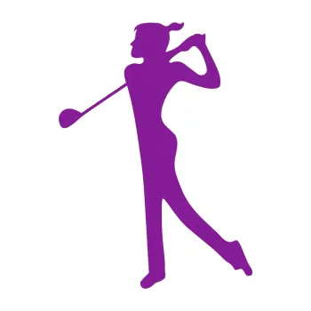 Polep vozidla SAMOLEPKA Golfistka 016 levá (14 - fialová) NA AUTO, NÁLEPKA, FÓLIE, POLEP, TUNING, VLASTNÍ TEXT, TISK, AUTOSAMOLEPKY.cz, POLEPY, OBRÁZEK, LOGO, SAMOLEPKY