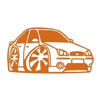 Polep vozidla SAMOLEPKA Ford Mondeo karikatura pravá (26 - oříšková) NA AUTO, NÁLEPKA, FÓLIE, POLEP, TUNING, VLASTNÍ TEXT, TISK, AUTOSAMOLEPKY.cz, POLEPY, OBRÁZEK, LOGO, SAMOLEPKY