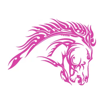 Samolepící dekorace Kůň 042 pravá (16 - růžová) SAMOLEPKA NA AUTO, NÁLEPKA, FÓLIE, POLEP, TUNING, VLASTNÍ TEXT, TISK, AUTOSAMOLEPKY.cz, POLEPY, OBRÁZEK, LOGO, 3D STICKERS