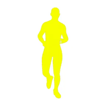 Polep vozidla Běžec 002 pravá (70 - Fluorescentní žlutá) SAMOLEPKA NA AUTO, NÁLEPKA, FÓLIE, POLEP, TUNING, VLASTNÍ TEXT, TISK, AUTOSAMOLEPKY.cz, POLEPY, OBRÁZEK, LOGO, 3D STICKERS