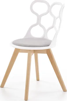 Jídelní židle Halmar K308 Leopold bílá/šedá