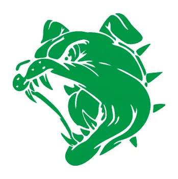 Polep vozidla Pes 136 levá rozzuřený buldok (12 - zelená) SAMOLEPKA NA AUTO, NÁLEPKA, FÓLIE, POLEP, TUNING, VLASTNÍ TEXT, TISK, AUTOSAMOLEPKY.cz, POLEPY, OBRÁZEK, LOGO, 3D STICKERS