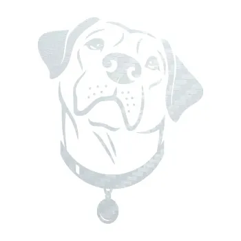 Polep vozidla SAMOLEPKA Pes 119 pravá Labrador (51 - 3D karbon bílý) NA AUTO, NÁLEPKA, FÓLIE, POLEP, TUNING, VLASTNÍ TEXT, TISK, AUTOSAMOLEPKY.cz, POLEPY, OBRÁZEK, LOGO, SAMOLEPKY