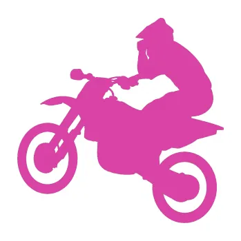 Samolepící dekorace Motorka 027 levá motokros (16 - růžová) SAMOLEPKA NA AUTO, NÁLEPKA, FÓLIE, POLEP, TUNING, VLASTNÍ TEXT, TISK, AUTOSAMOLEPKY.cz, POLEPY, OBRÁZEK, LOGO, 3D STICKERS