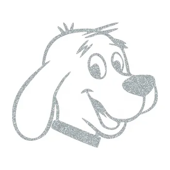 Polep vozidla Pes 051 pravá (91 - Ultra Metalic stříbrná metalíza) SAMOLEPKA NA AUTO, NÁLEPKA, FÓLIE, POLEP, TUNING, VLASTNÍ TEXT, TISK, AUTOSAMOLEPKY.cz, POLEPY, OBRÁZEK, LOGO, 3D STICKERS