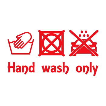Polep vozidla SAMOLEPKA Hand wash only nápis (10 - červená) NA AUTO, NÁLEPKA, FÓLIE, POLEP, TUNING, VLASTNÍ TEXT, TISK, AUTOSAMOLEPKY.cz, POLEPY, OBRÁZEK, LOGO, SAMOLEPKY